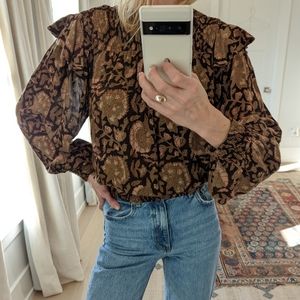 Antik Batik Floral Blouse Size S